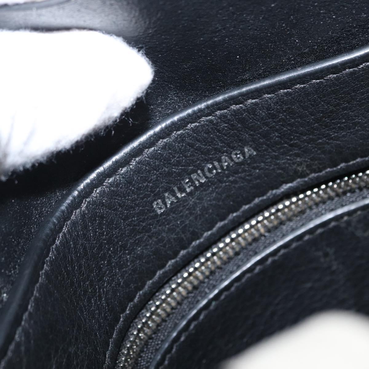 BALENCIAGA Everyday Tote XXS Bag Leather 2way White Silver 551815 Auth BA8961