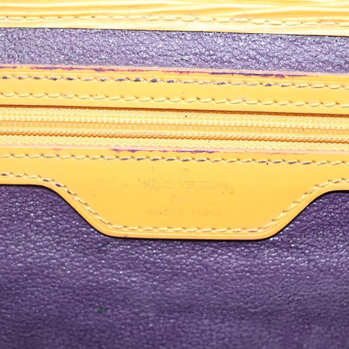 LOUIS VUITTON Epi Sac Plat Hand Bag Yellow M52079 LV Auth BA897