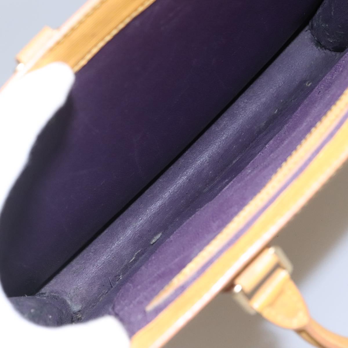 LOUIS VUITTON Epi Sac Plat Hand Bag Yellow M52079 LV Auth BA897