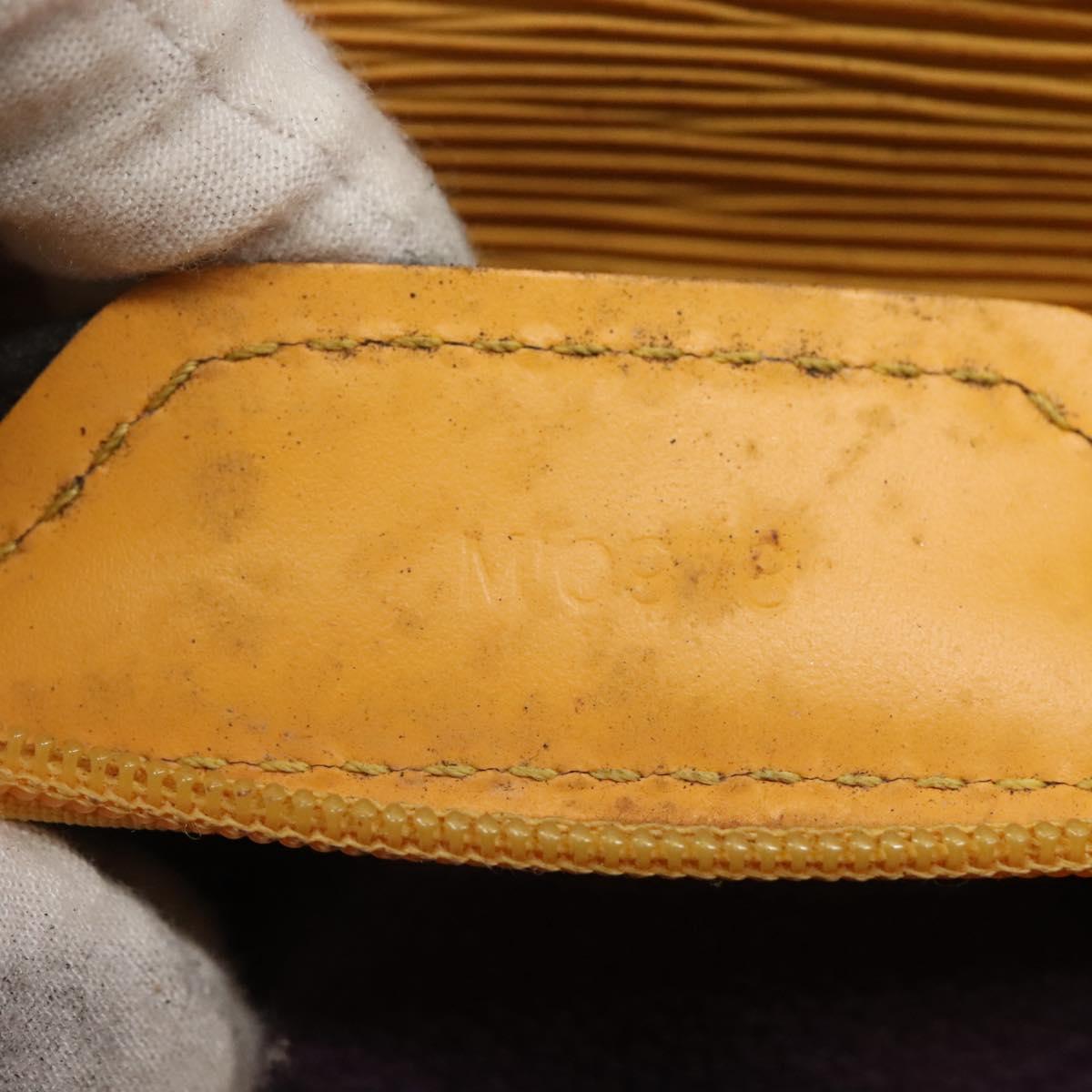 LOUIS VUITTON Epi Sac Plat Hand Bag Yellow M52079 LV Auth BA897