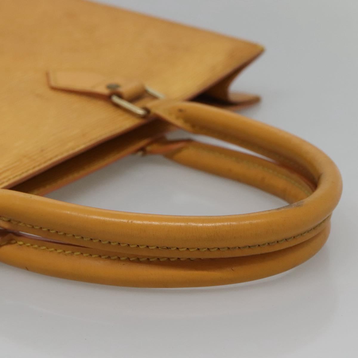 LOUIS VUITTON Epi Sac Plat Hand Bag Yellow M52079 LV Auth BA897