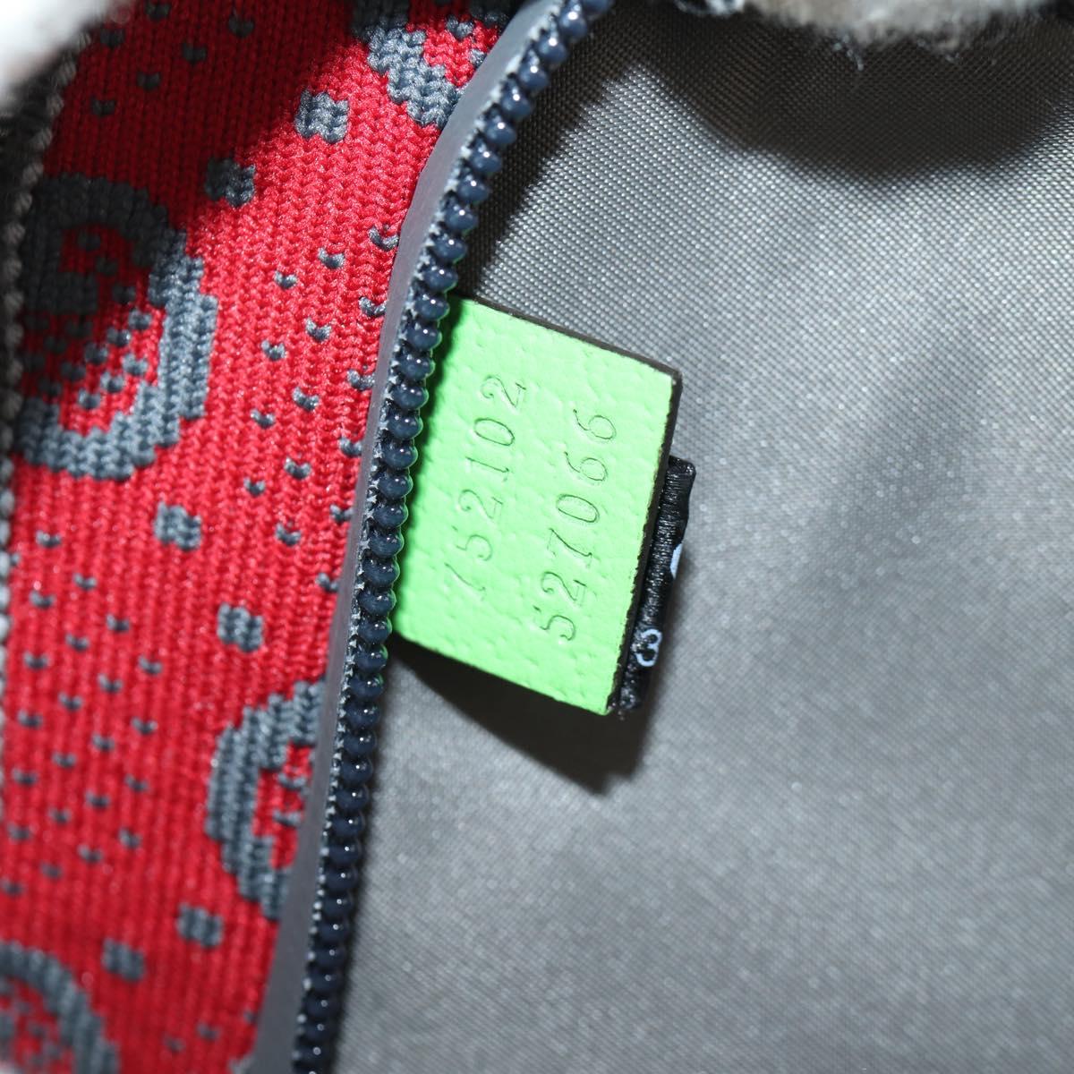 GUCCI GG Canvas Waist bag Nylon Gray Silver 752102 Auth BA8974V