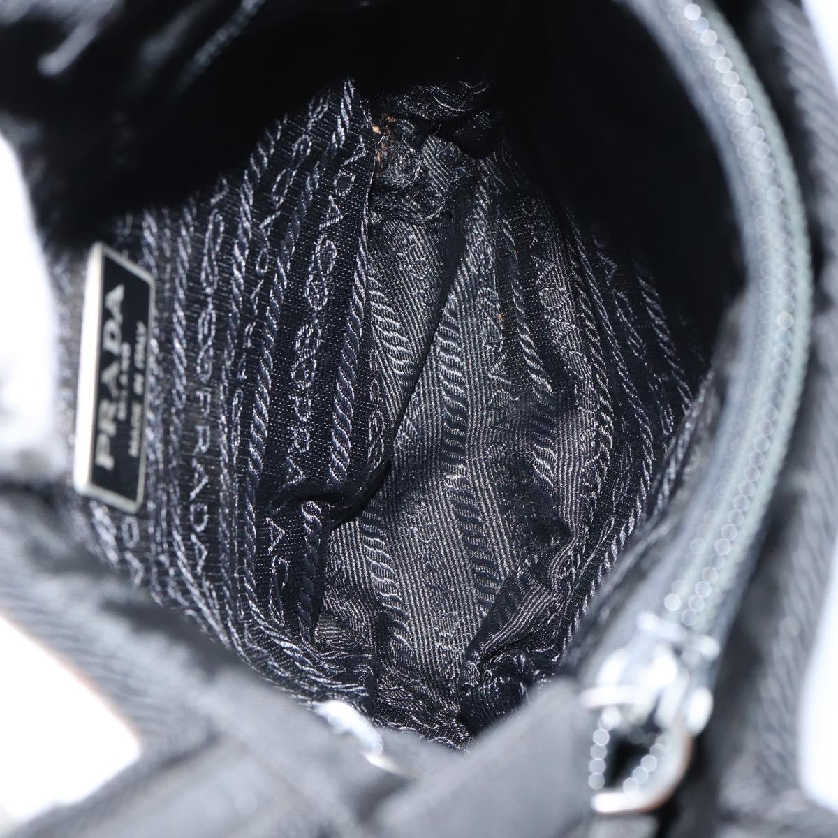 PRADA Hand Bag Nylon Black Auth BA8979