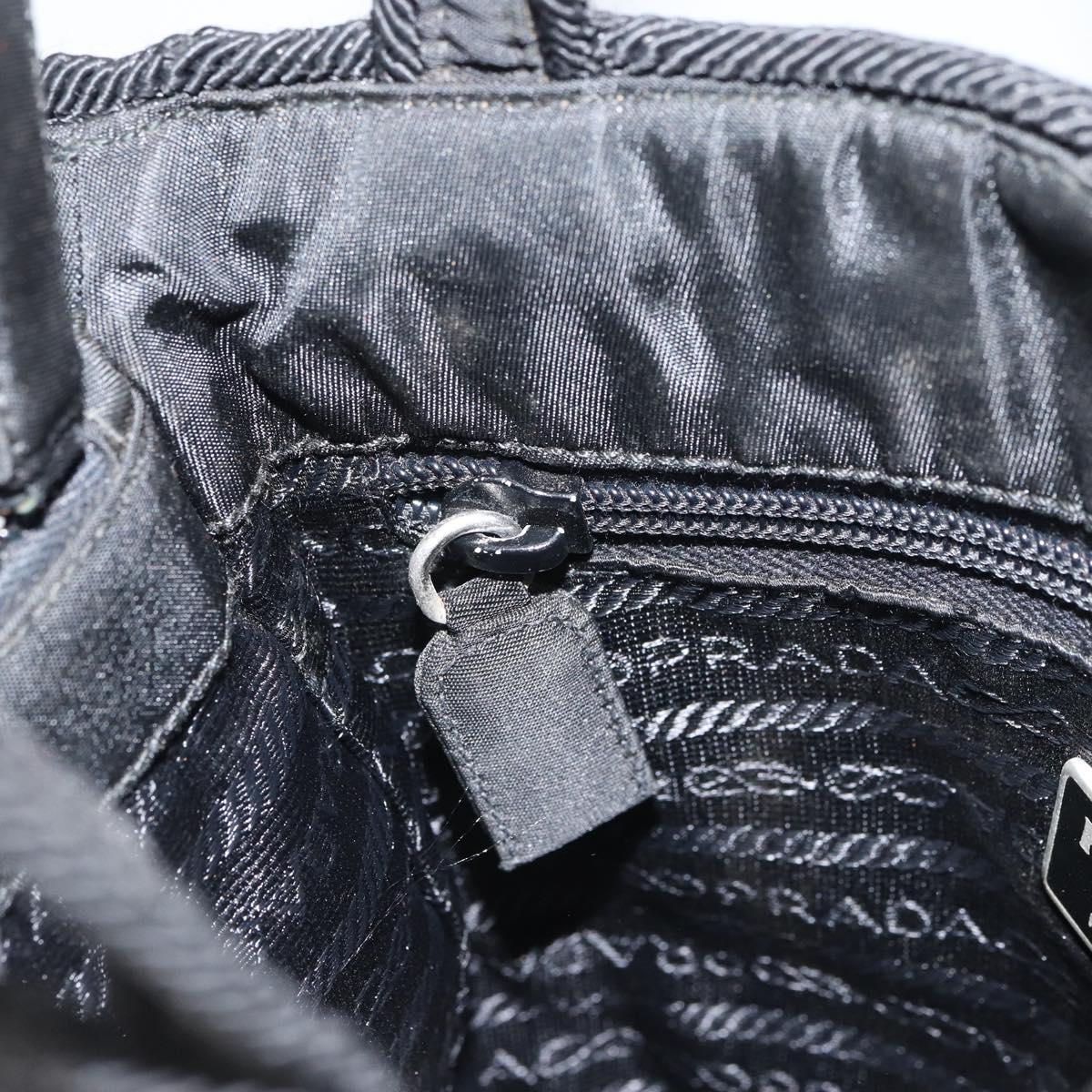 PRADA Hand Bag Nylon Black Auth BA8979