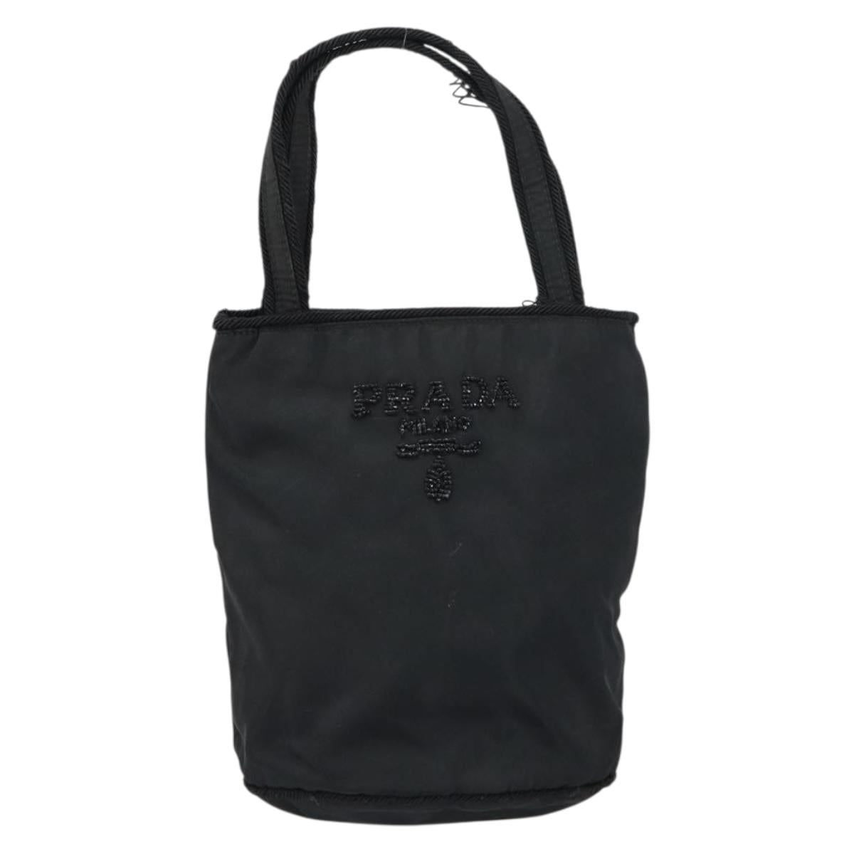 PRADA Hand Bag Nylon Black Auth BA8979