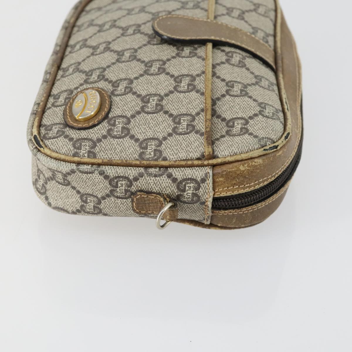 GUCCI GG Plus Supreme Bag PVC Leather Nylon 3 Set Beige Red black Auth BA8987