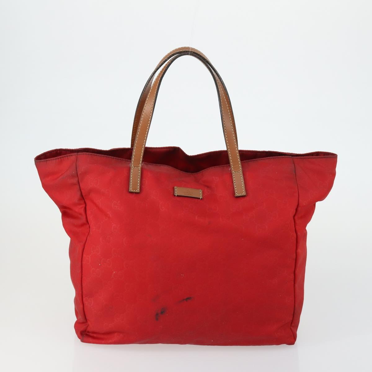GUCCI GG Plus Supreme Bag PVC Leather Nylon 3 Set Beige Red black Auth BA8987
