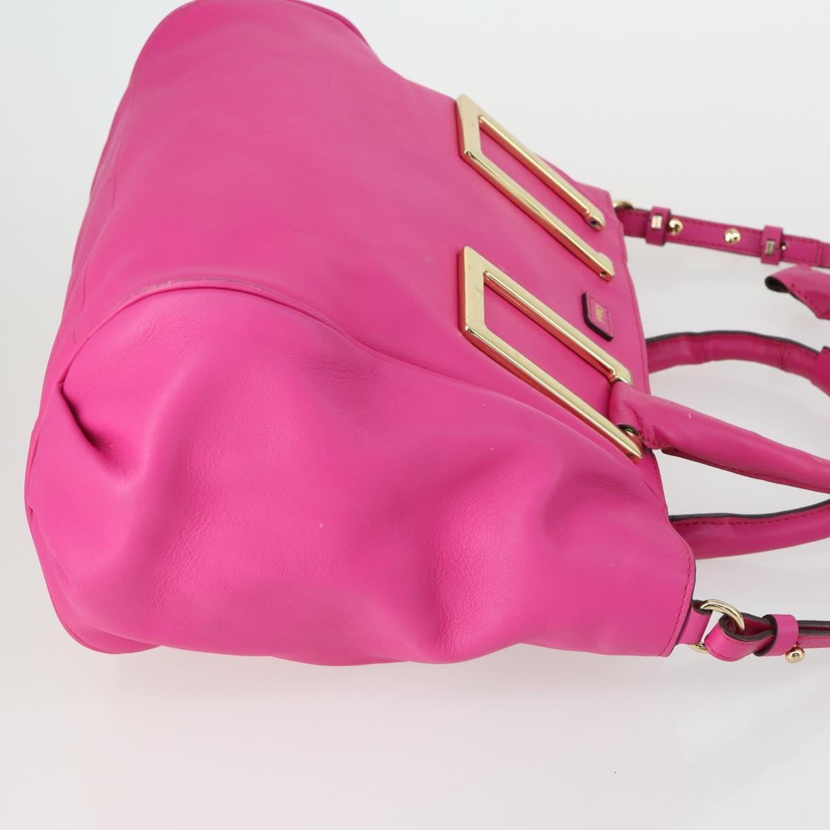 VALENTINO Bulgari Chloe Bag Leather Canvas 3 Set Pink Brown purple Auth BA8988