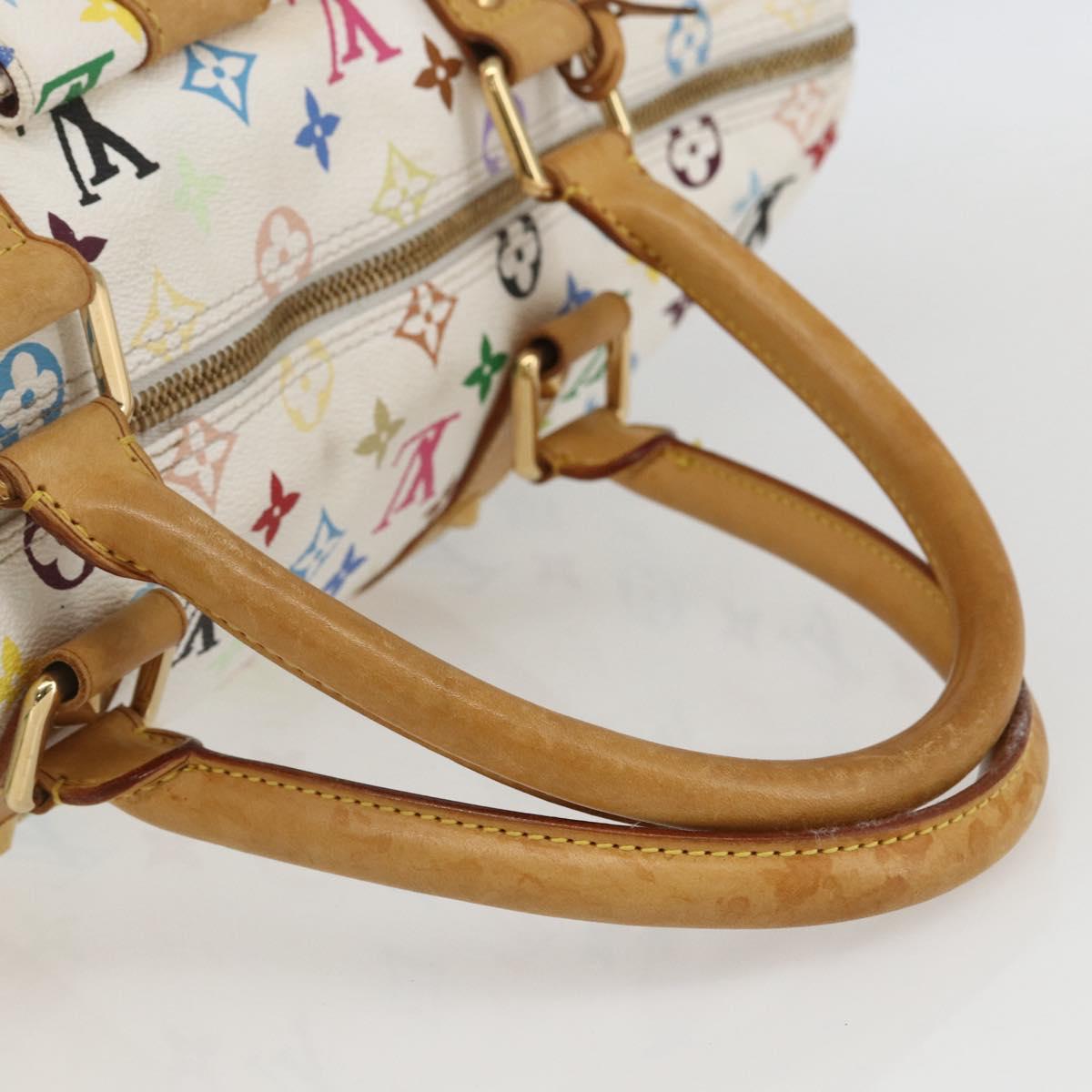 LOUIS VUITTON Monogram Multicolor Keepall 45 Bag White M92641 LV Auth BA8992SAV