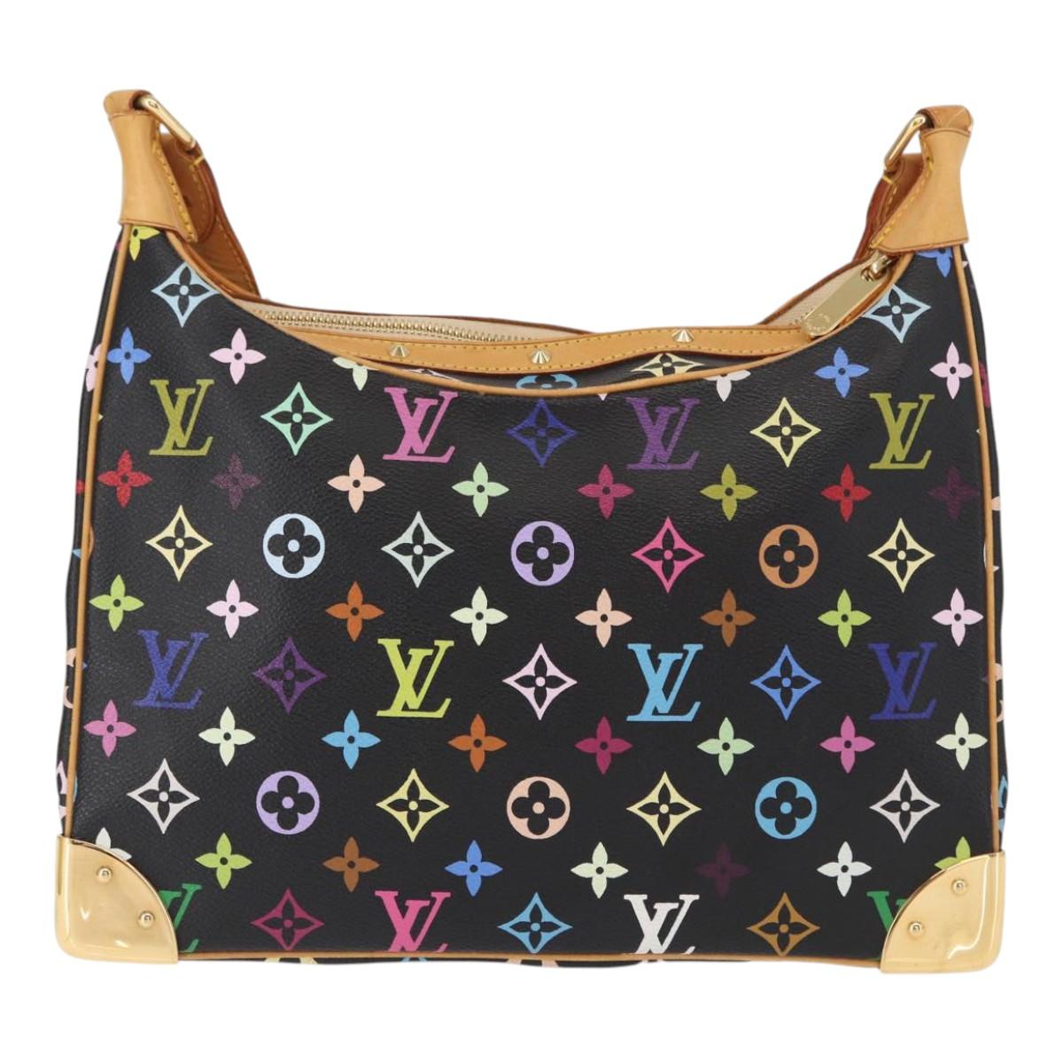 LOUIS VUITTON Monogram Multicolor Boulogne Bag Black M92638 LV Auth BA8993V