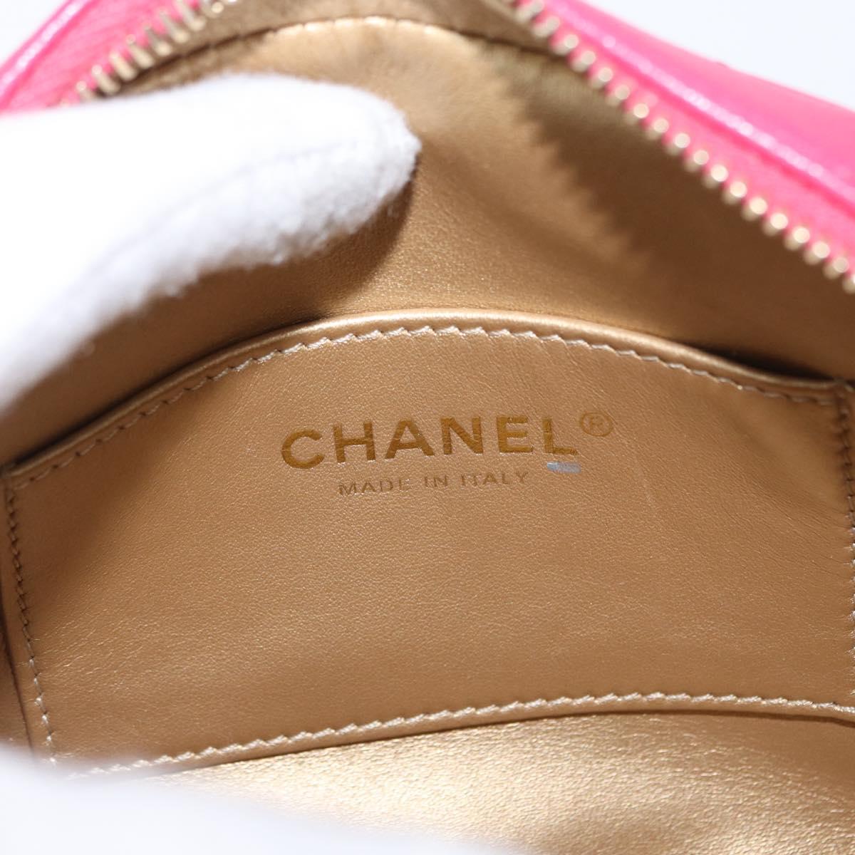 CHANEL Matelasse Chain Big Coco Camera Bag Bag Lamb Skin Pink CC Auth BA8999SAM