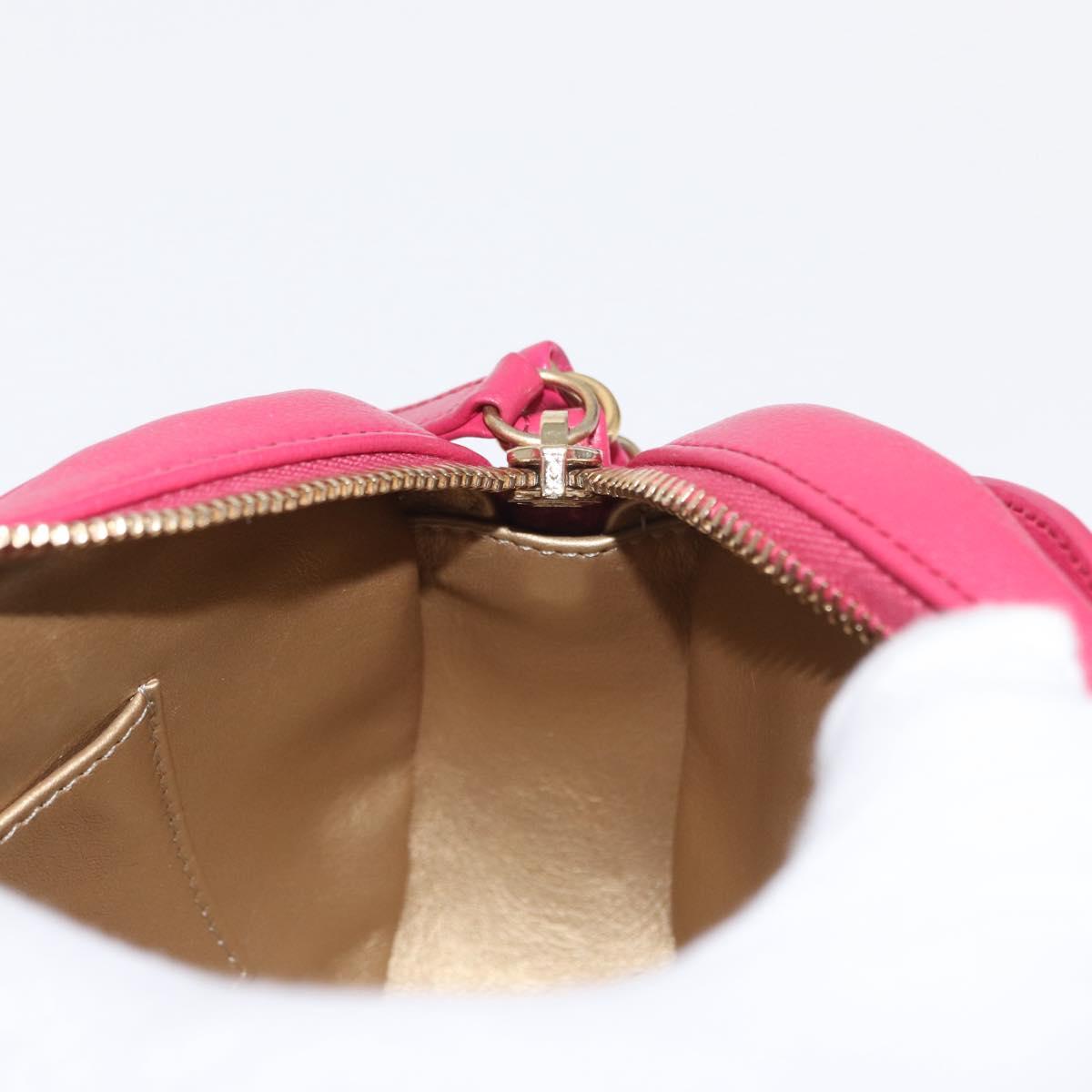 CHANEL Matelasse Chain Big Coco Camera Bag Bag Lamb Skin Pink CC Auth BA8999SAM