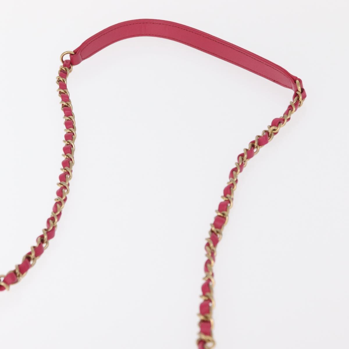 CHANEL Matelasse Chain Big Coco Camera Bag Bag Lamb Skin Pink CC Auth BA8999SAM