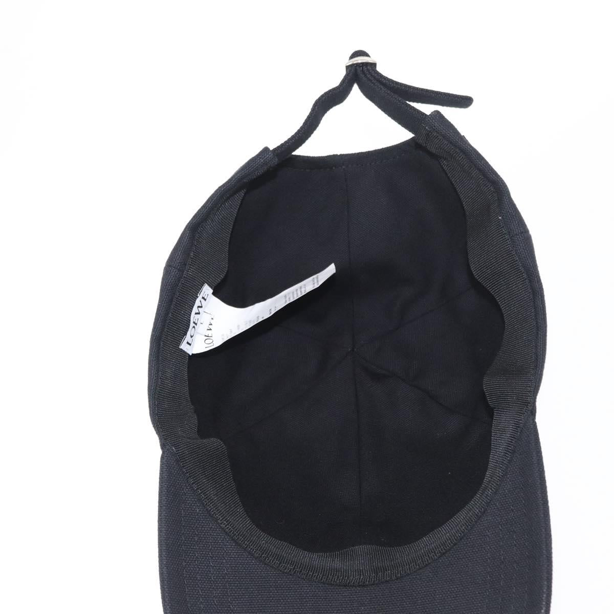 LOEWE Anagram Patch Cap Cotton Black Auth BA9008M