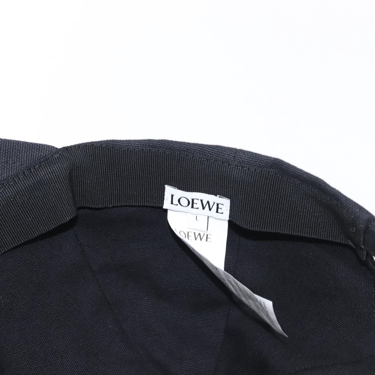 LOEWE Anagram Patch Cap Cotton Black Auth BA9008M