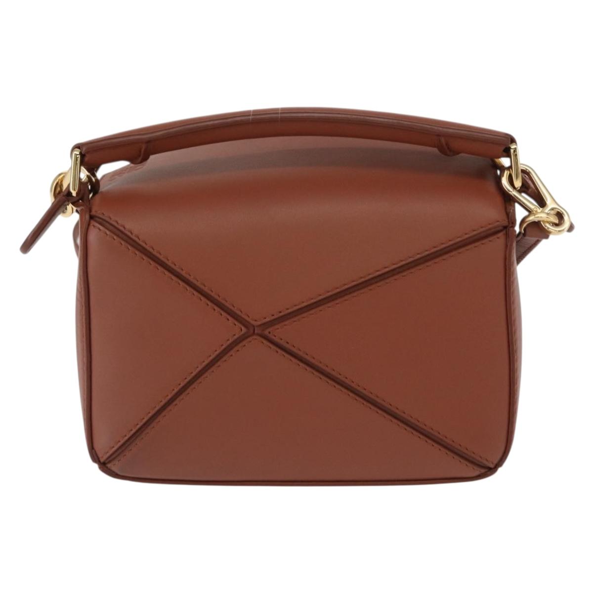 LOEWE Mini Puzzle Loewe x Studio Ghibli Calcifer Bag 2way Brown Auth BA9009SM