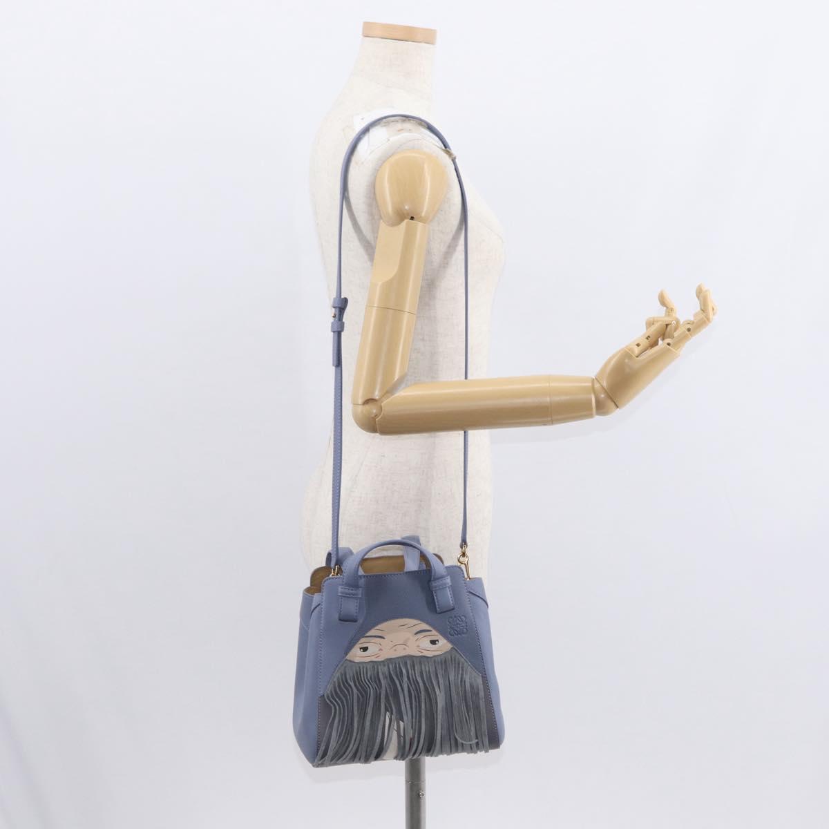 LOEWE Markl Hammock Nugget Loewe x Studio Ghibli 2way Blue Gold Auth BA9010SM