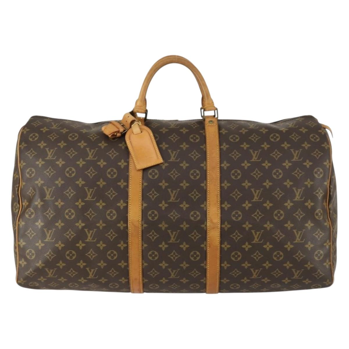 LOUIS VUITTON Monogram Keepall 60 Boston Bag M41422 LV Auth BA9012