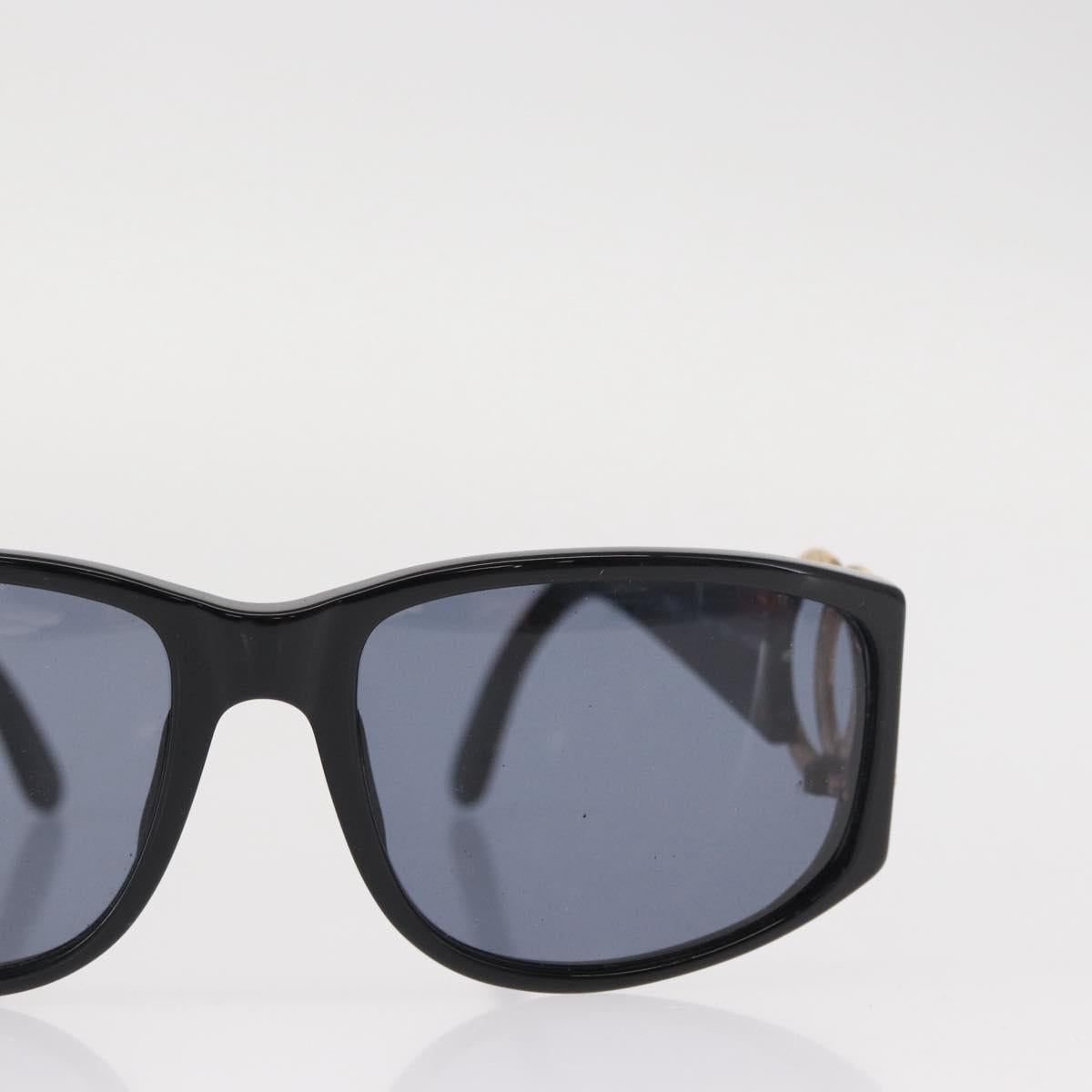 CHANEL Sunglasses plastic Black CC Auth BA9021