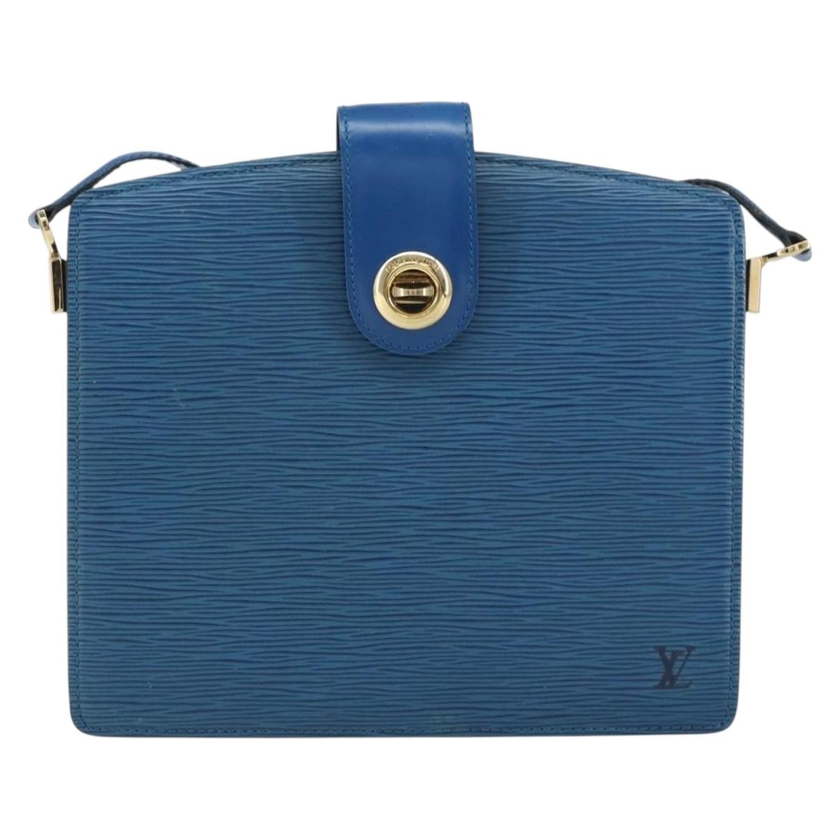 LOUIS VUITTON Epi Capuchin Shoulder Bag Blue M52345 LV Auth BA9024