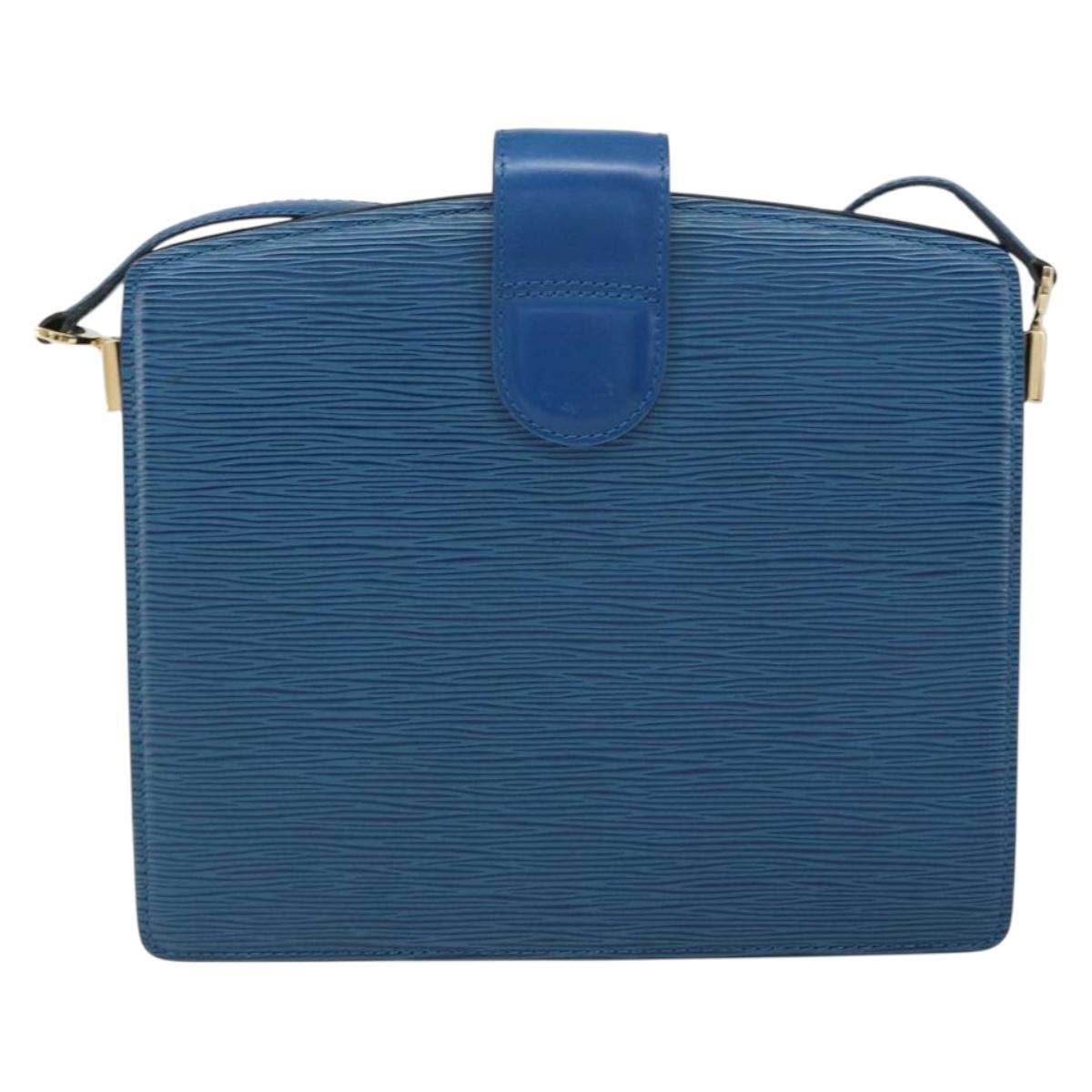 LOUIS VUITTON Epi Capuchin Shoulder Bag Blue M52345 LV Auth BA9024