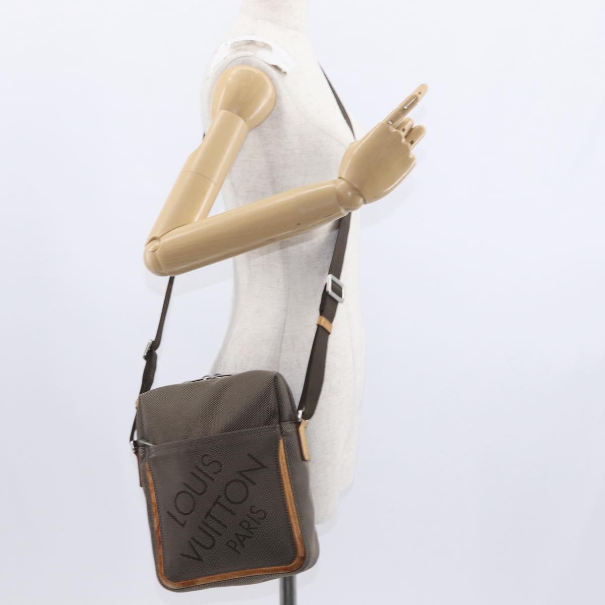 LOUIS VUITTON Damier Geant Sitadan MM Shoulder Bag Brown M93040 LV Auth BA9025