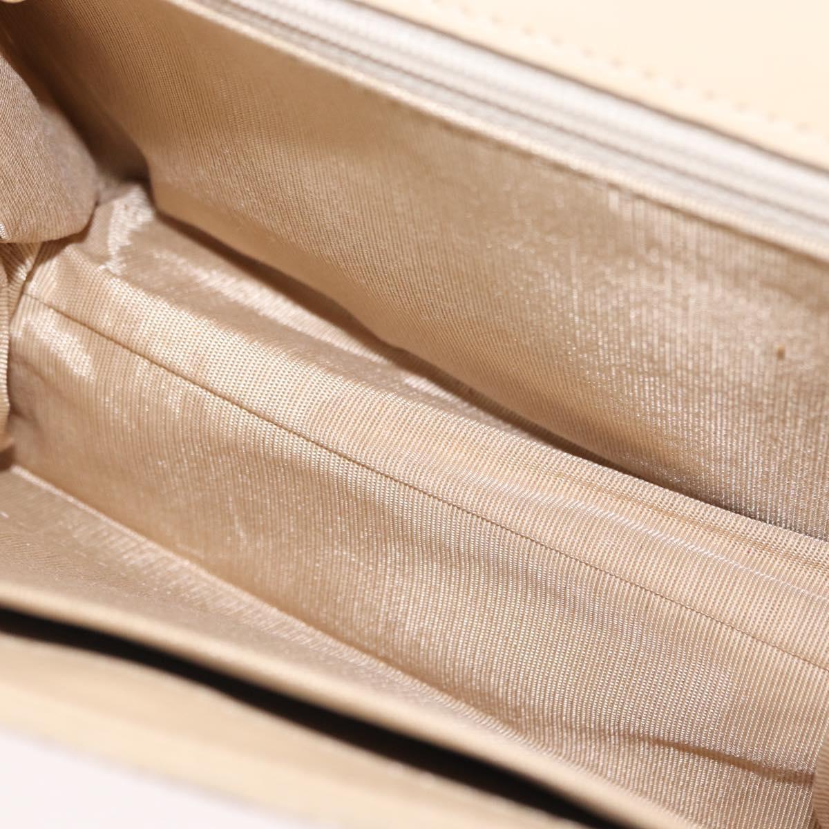 BALENCIAGA Hand Bag Leather Beige Gold Auth BA9038