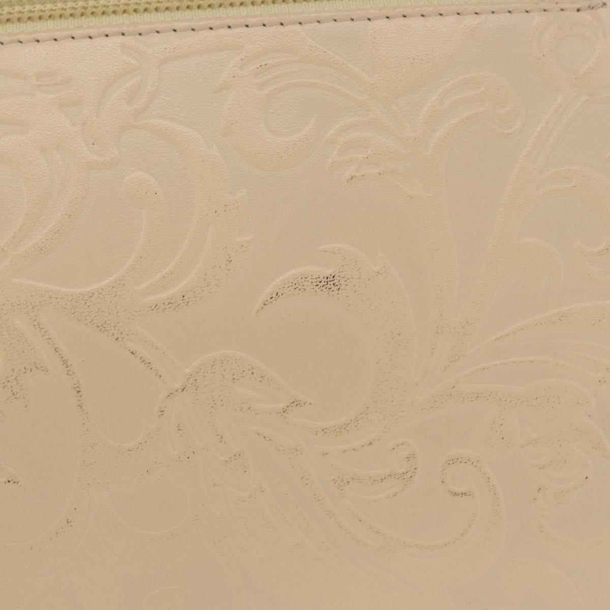 BALENCIAGA Hand Bag Leather Beige Gold Auth BA9038