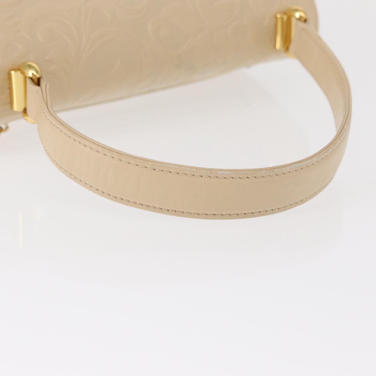 BALENCIAGA Hand Bag Leather Beige Gold Auth BA9038