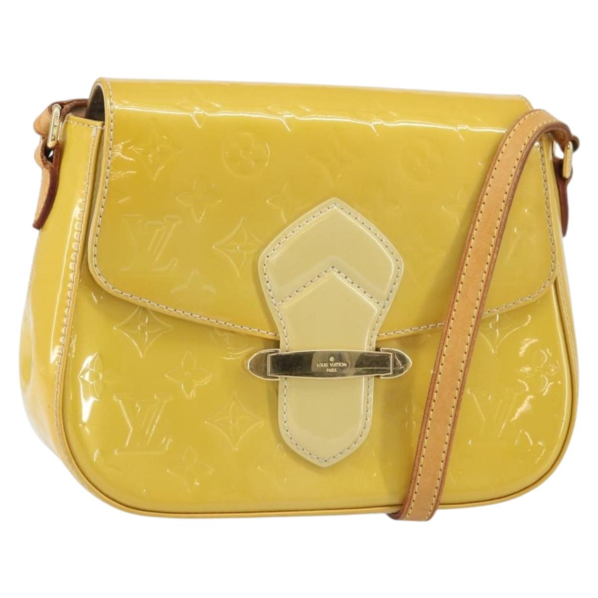 LOUIS VUITTON Vernis Bell Flower GM Shoulder Bag Broncorail M91706 Auth BA9045