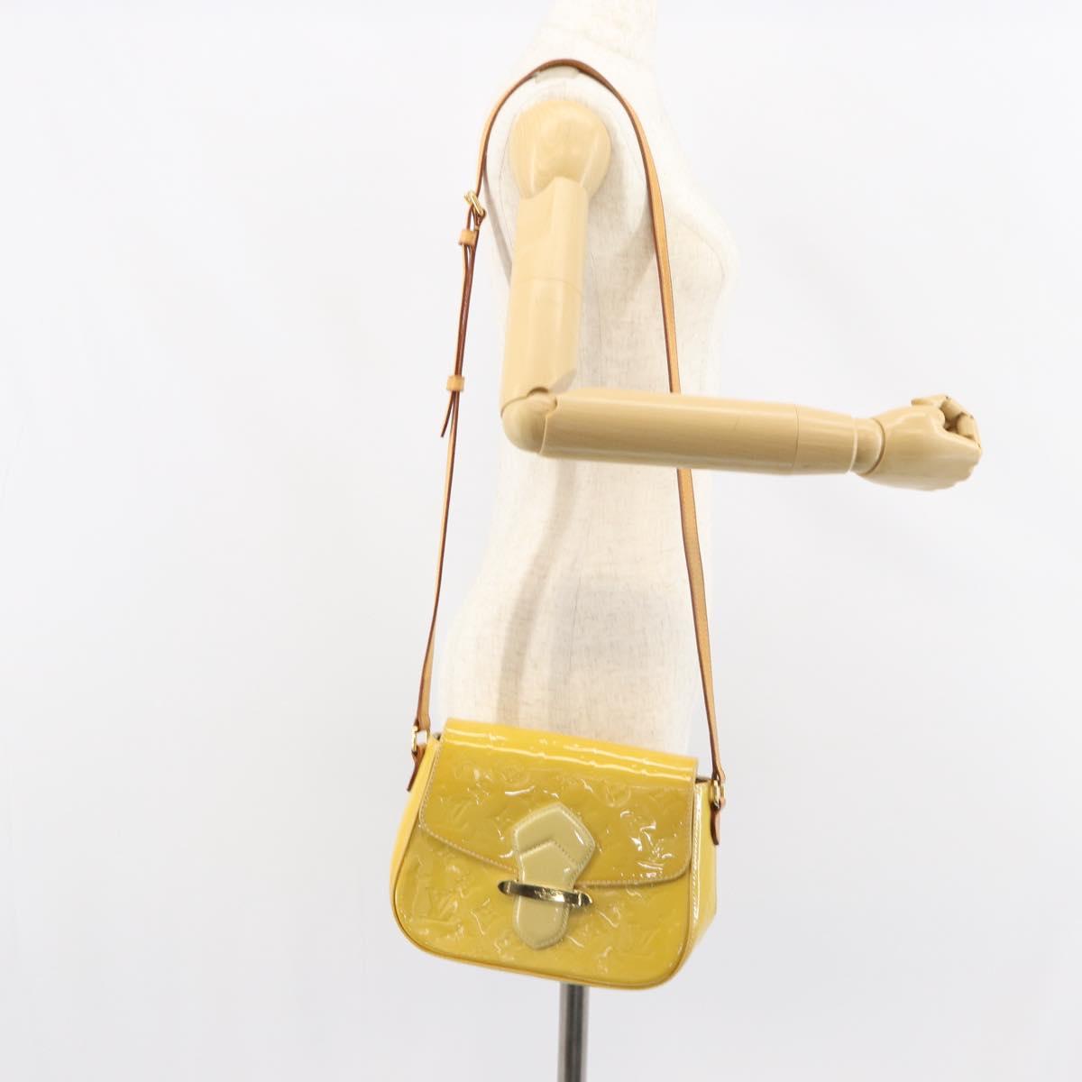 LOUIS VUITTON Vernis Bell Flower GM Shoulder Bag Broncorail M91706 Auth BA9045