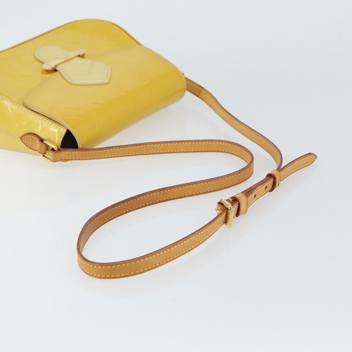 LOUIS VUITTON Vernis Bell Flower GM Shoulder Bag Broncorail M91706 Auth BA9045