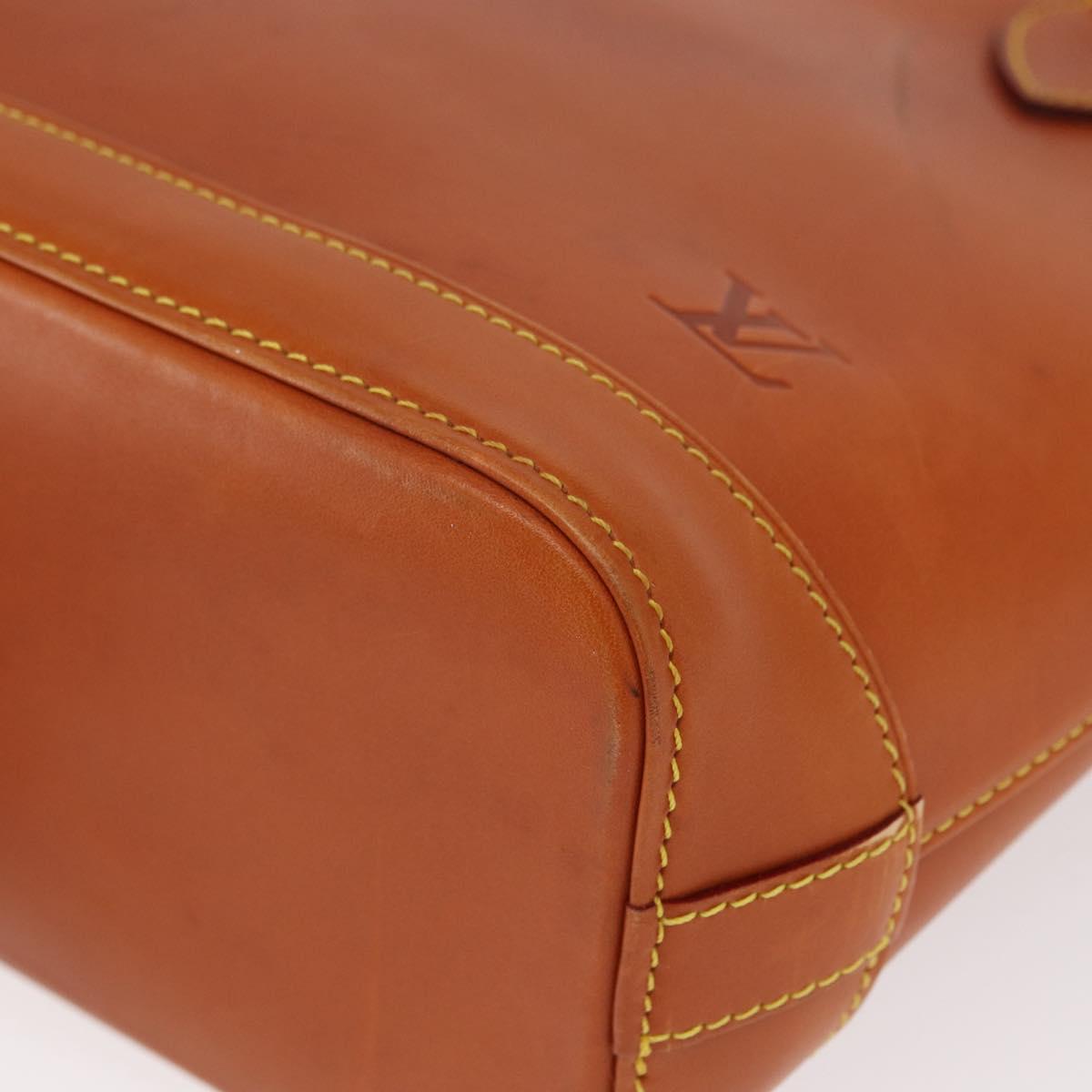 LOUIS VUITTON Nomad leather Lockit Hand Bag Brown M85388 LV Auth BA9052
