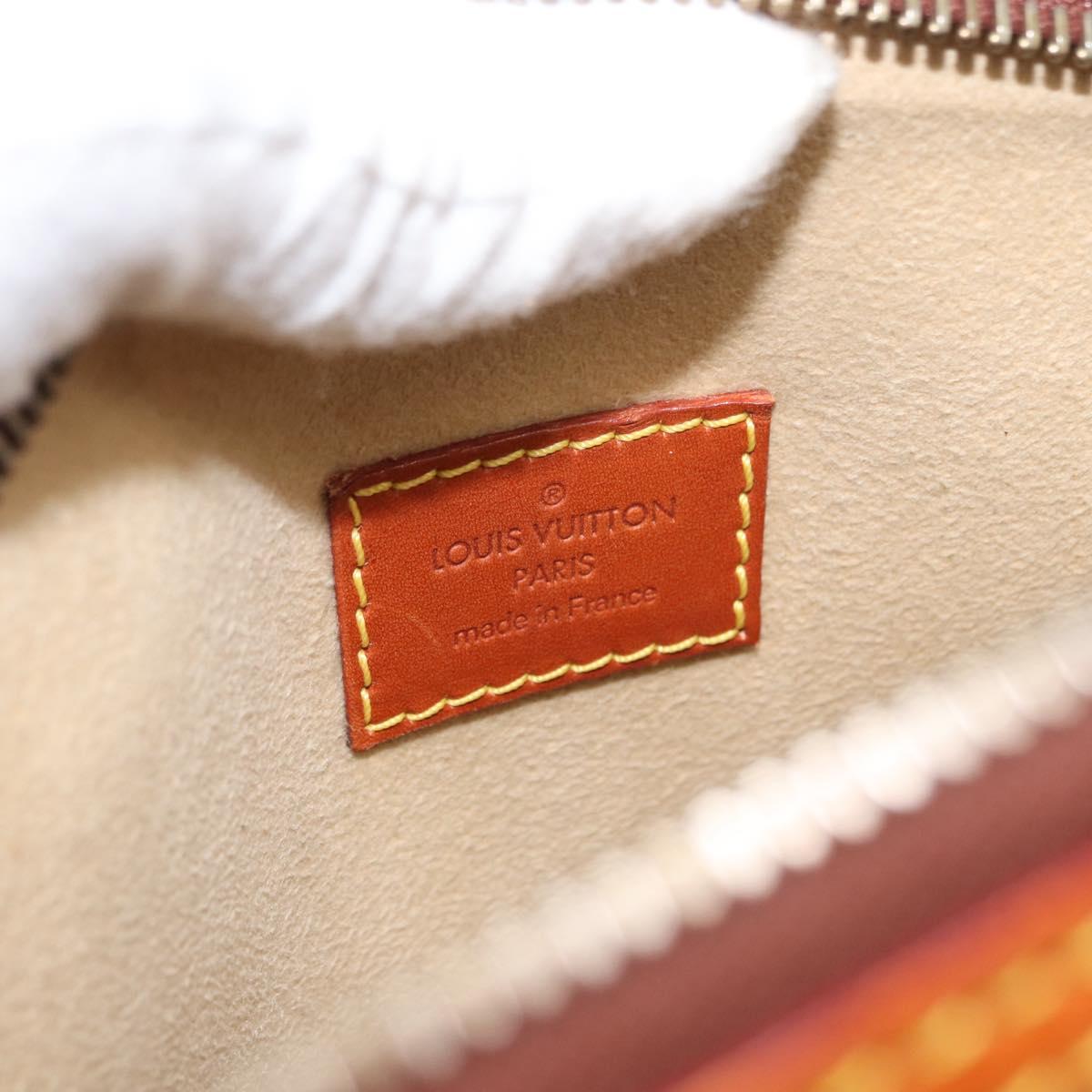 LOUIS VUITTON Nomad leather Lockit Hand Bag Brown M85388 LV Auth BA9052