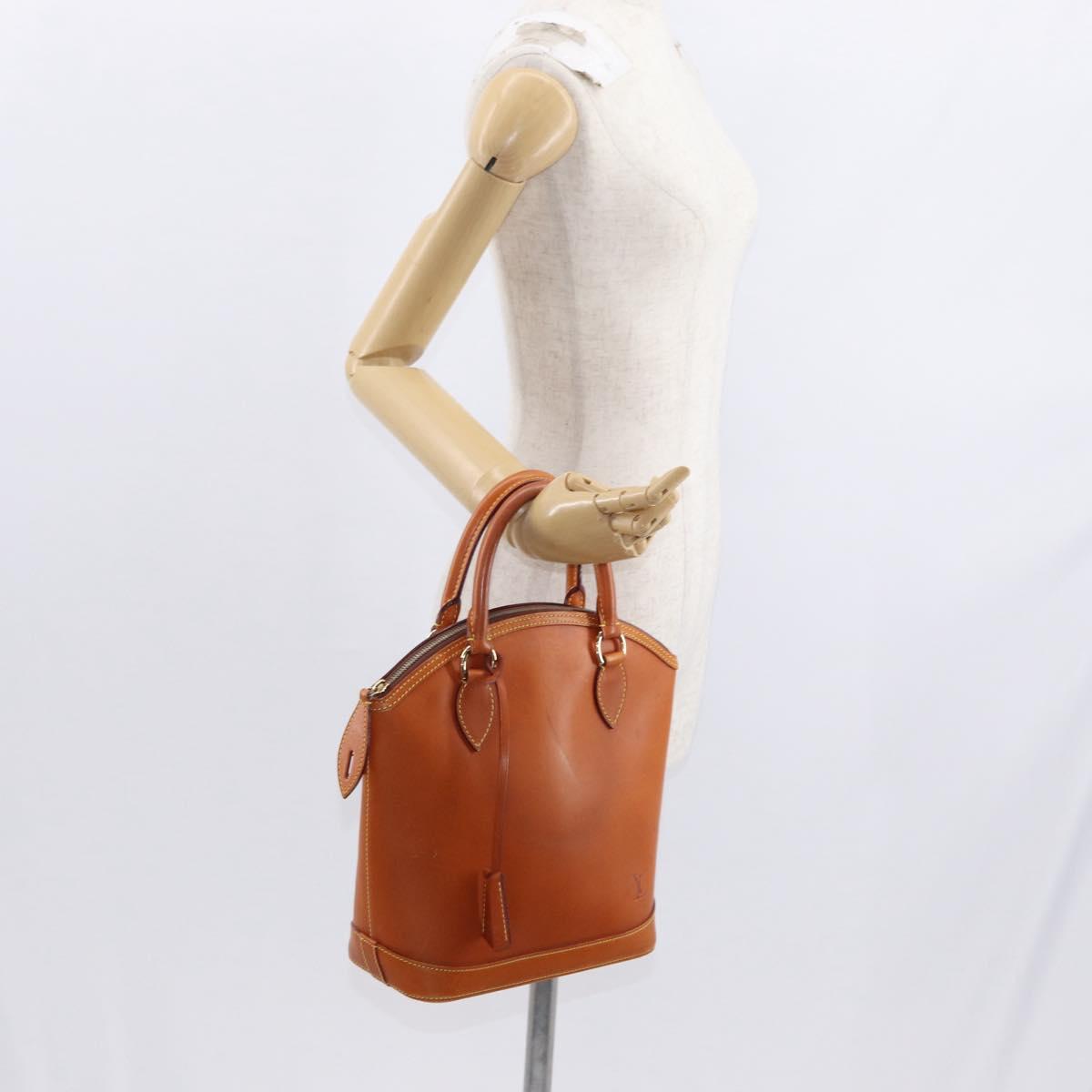 LOUIS VUITTON Nomad leather Lockit Hand Bag Brown M85388 LV Auth BA9052