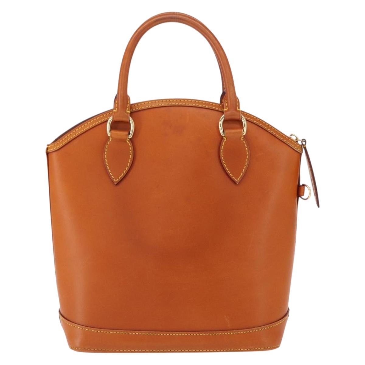 LOUIS VUITTON Nomad leather Lockit Hand Bag Brown M85388 LV Auth BA9052