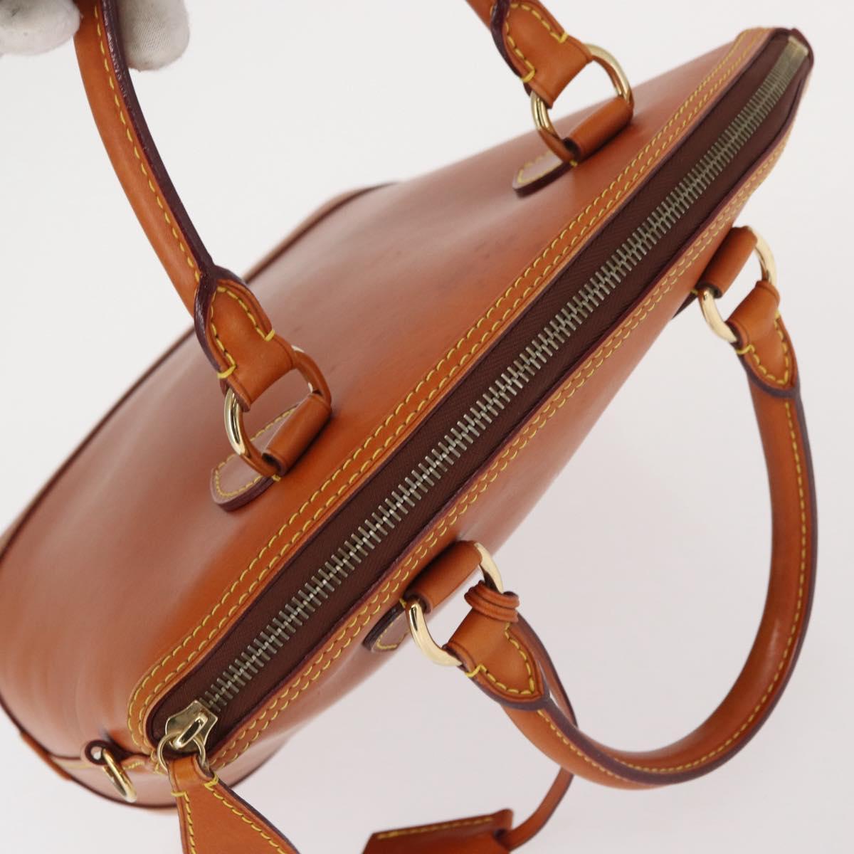 LOUIS VUITTON Nomad leather Lockit Hand Bag Brown M85388 LV Auth BA9052