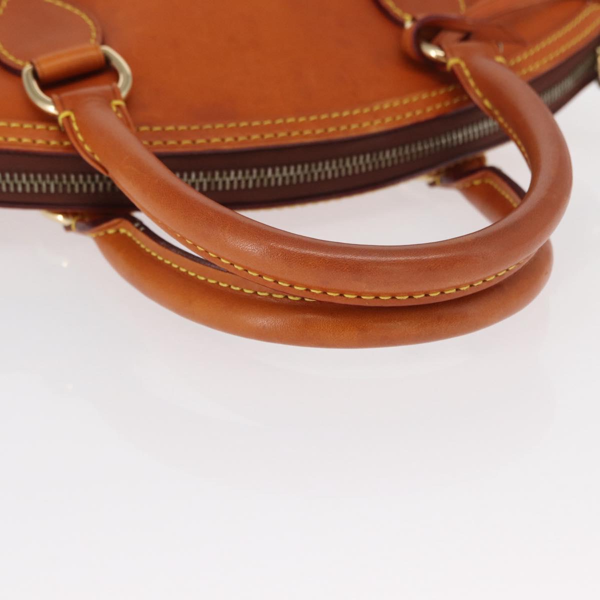 LOUIS VUITTON Nomad leather Lockit Hand Bag Brown M85388 LV Auth BA9052