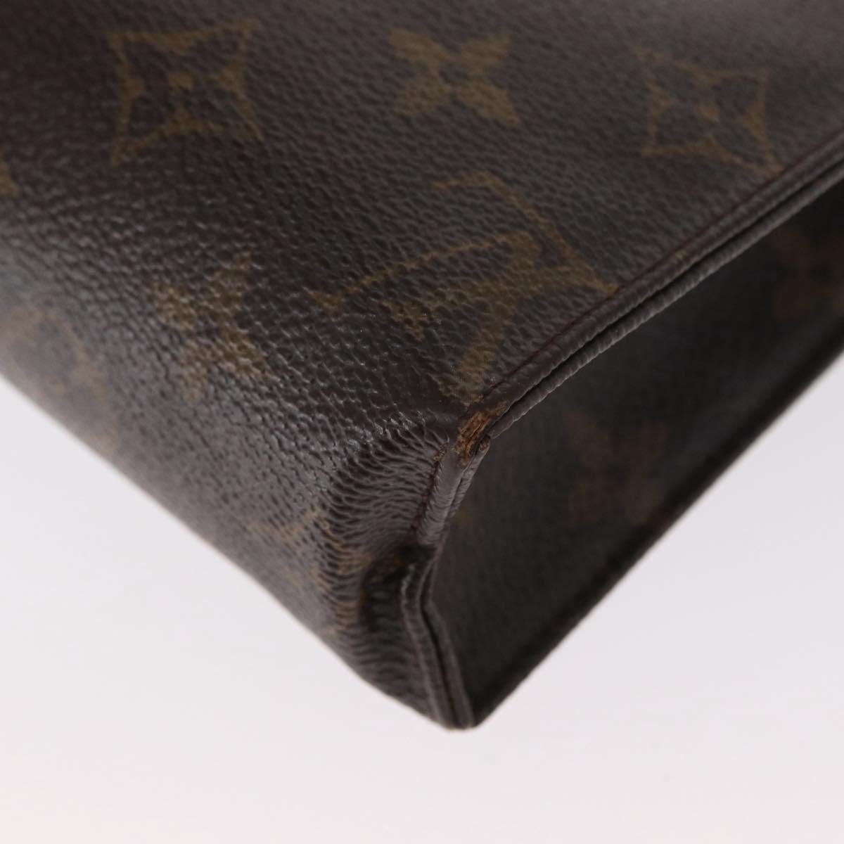 LOUIS VUITTON Monogram Poche Toilette 19 Pouch M47544 LV Auth BA9053