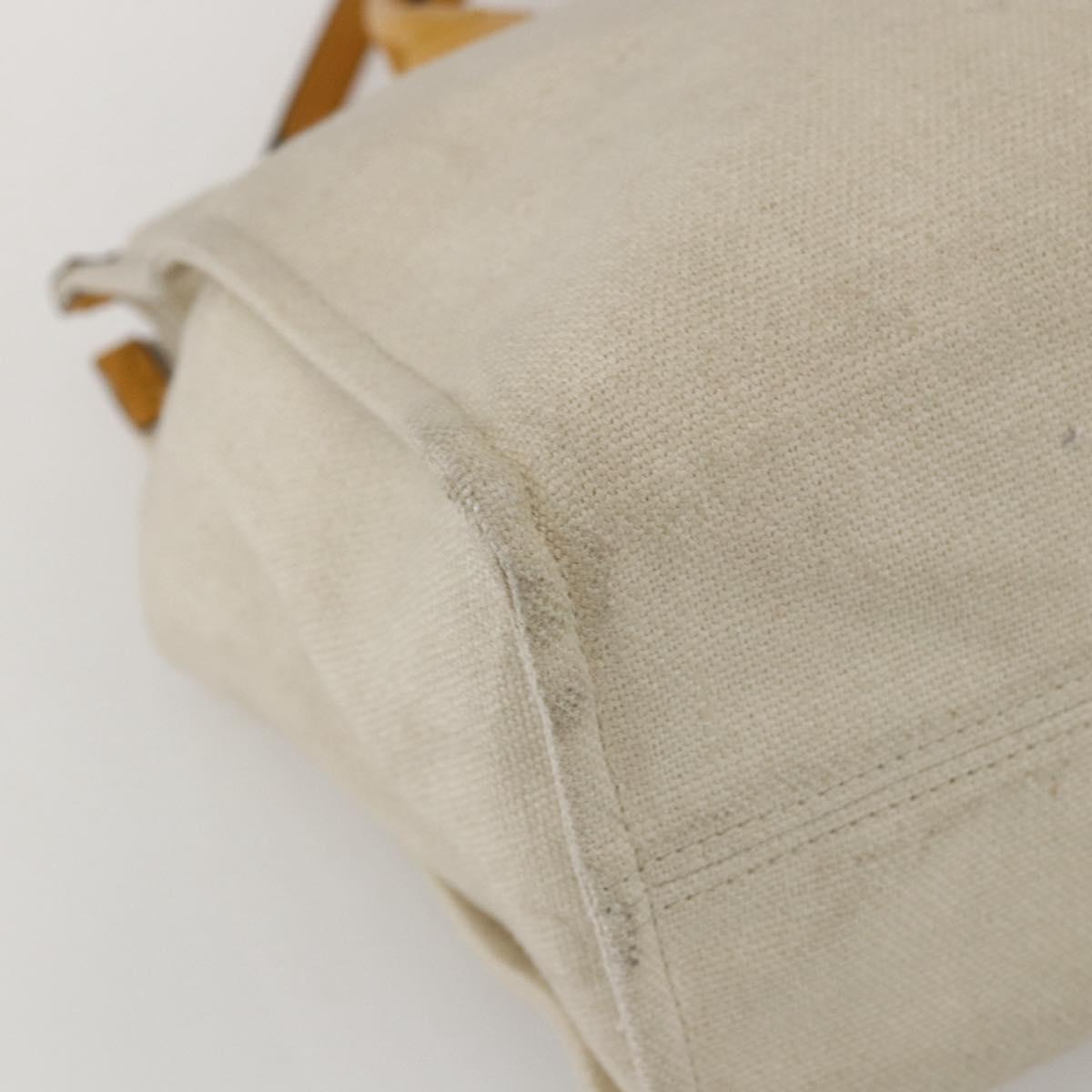 GUCCI Web Sherry Line Hand Bag Canvas 2way Beige Gold Auth BA9056