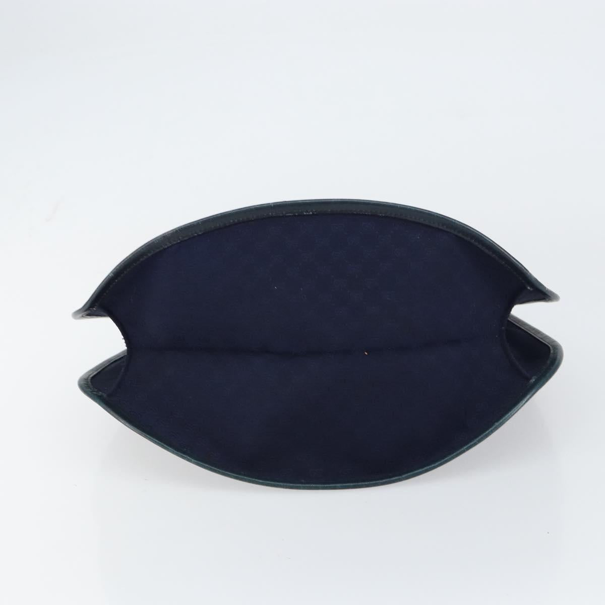 GUCCI Micro GG Canvas Hand Bag Navy Gold Auth BA9059