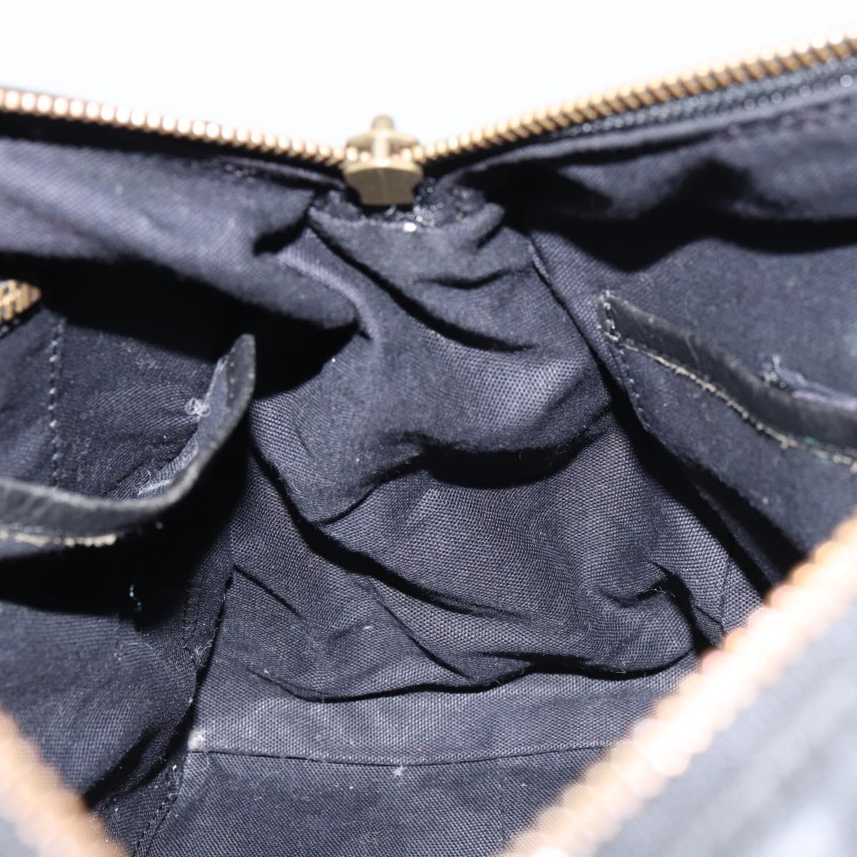 Chloe Tote Bag Leather Black Gold Auth BA9069