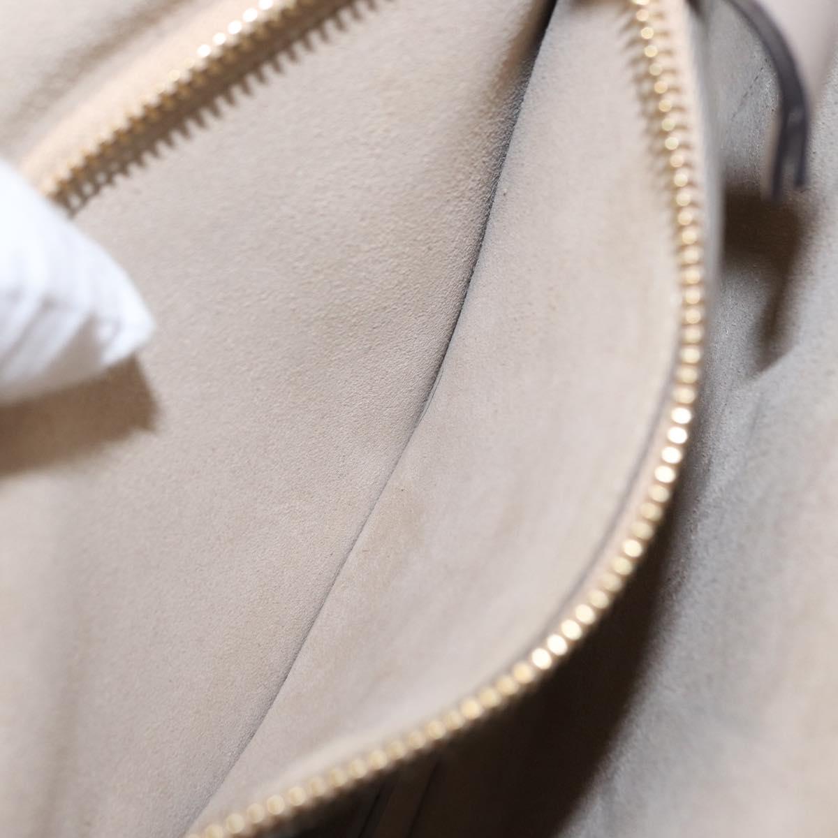 Chloe Fay Shoulder Bag Suede Leather Beige Gold Auth BA9070