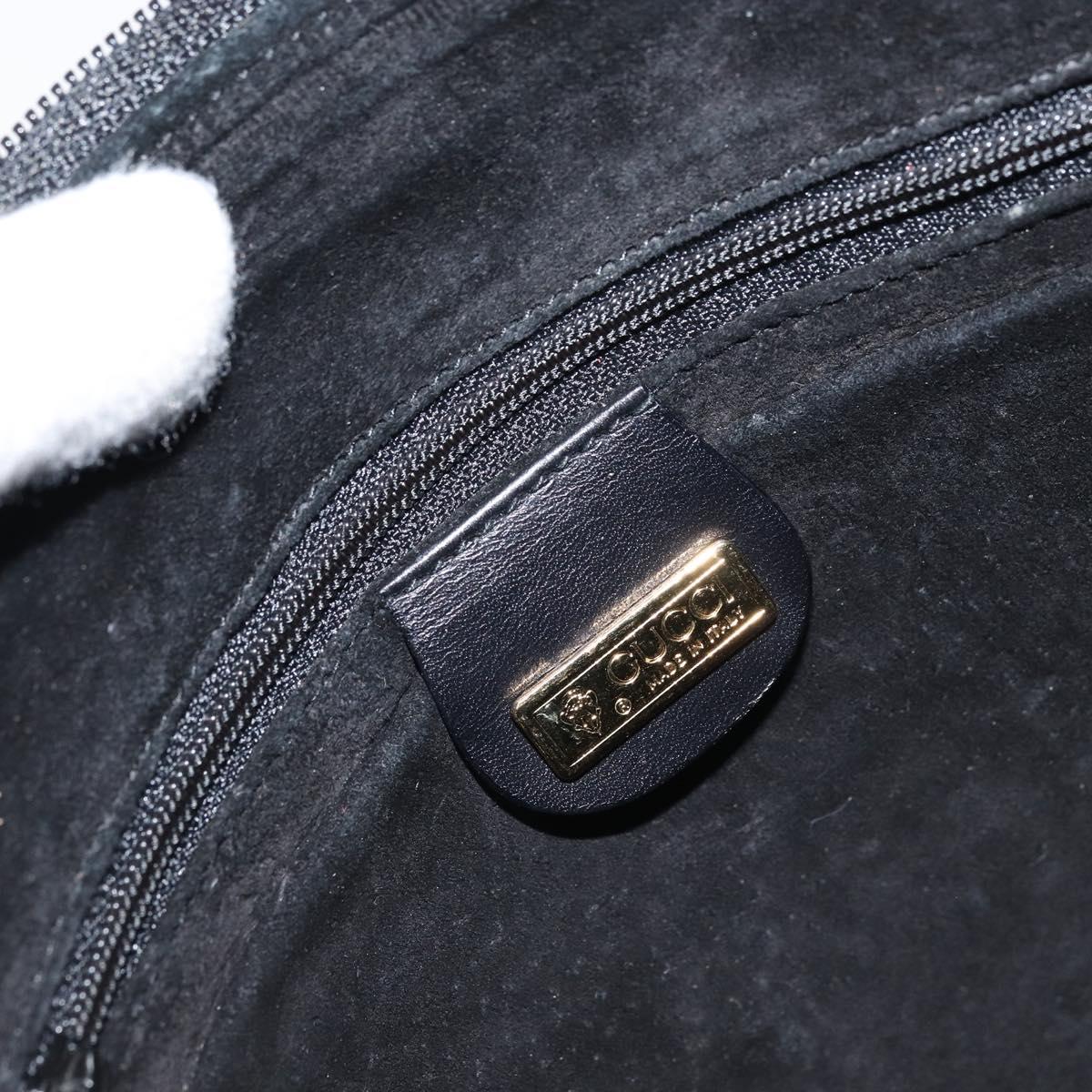 GUCCI GG Supreme Web Sherry Line Bag Leather Gold Gold 001 58 0918 Auth BA9076