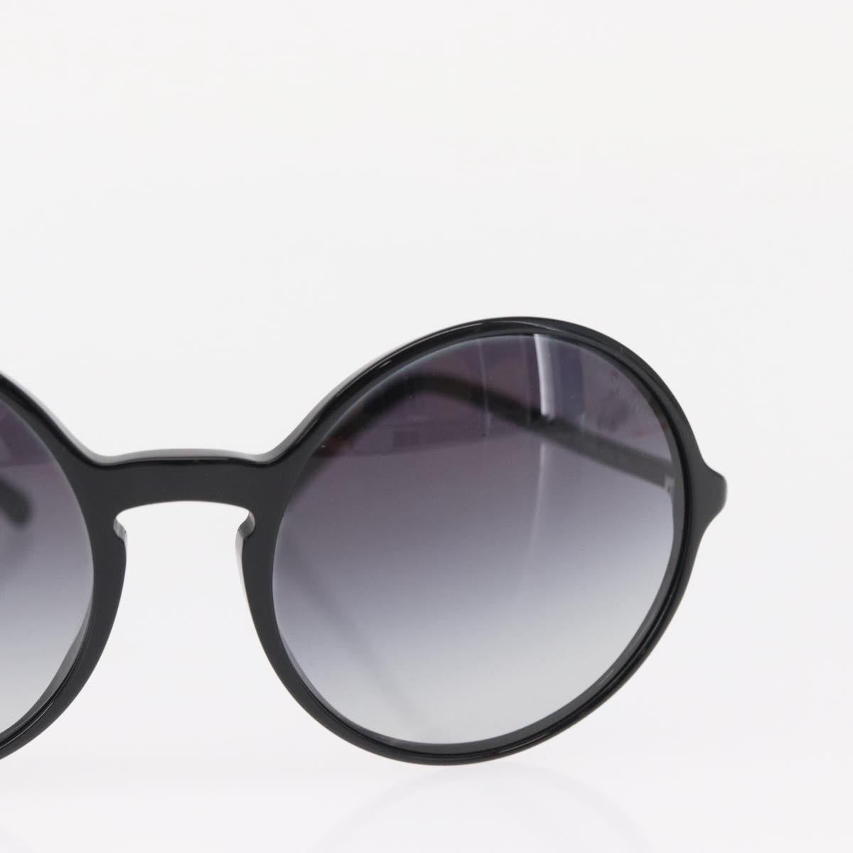 CHANEL Sunglasses plastic Black CC Auth BA9082