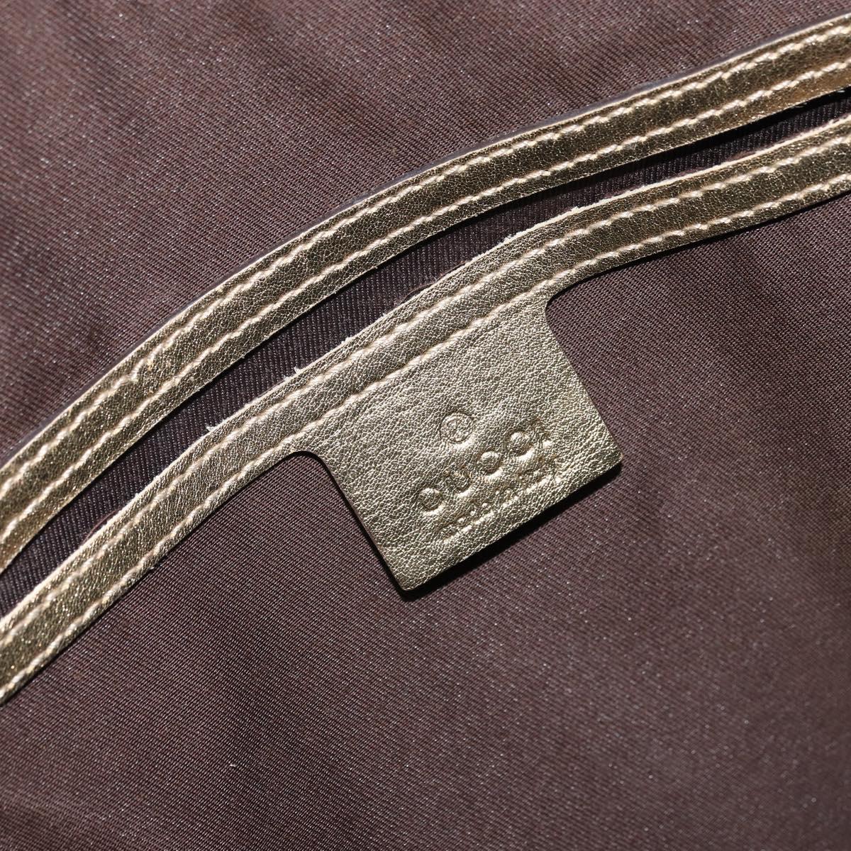 GUCCI GG Crystal Tote Bag Coated Canvas Beige Gold 189896 Auth BA9105