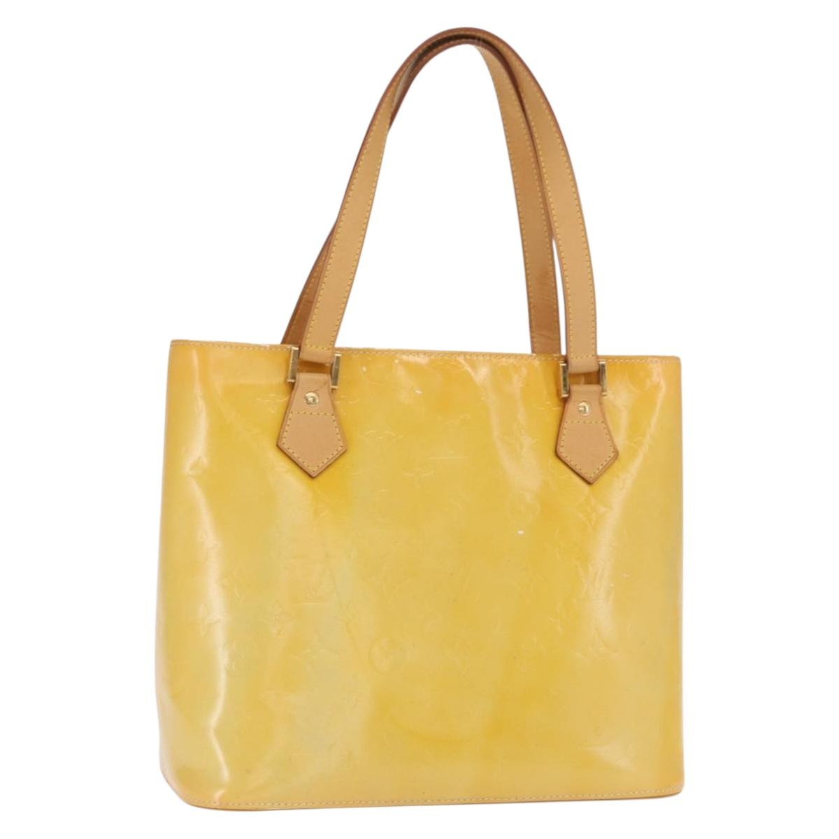 LOUIS VUITTON Monogram Vernis Houston Hand Bag Gris M91053 LV Auth BA9112