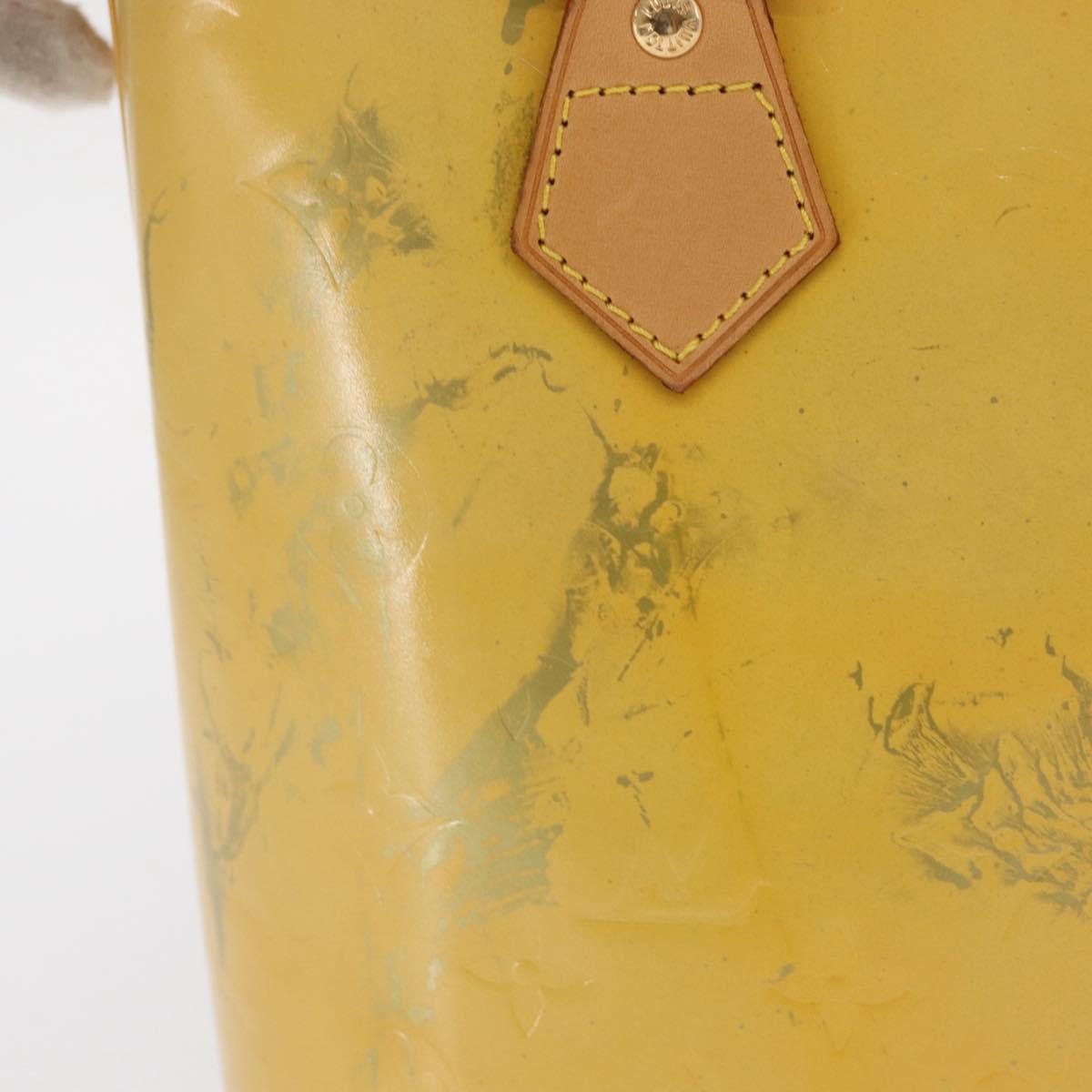 LOUIS VUITTON Monogram Vernis Houston Hand Bag Gris M91053 LV Auth BA9112