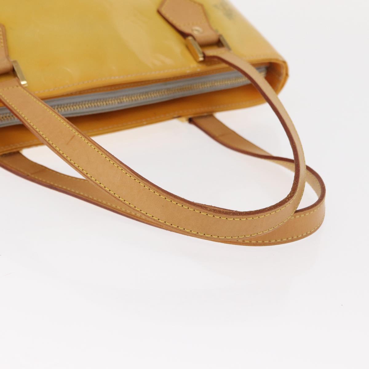 LOUIS VUITTON Monogram Vernis Houston Hand Bag Gris M91053 LV Auth BA9112