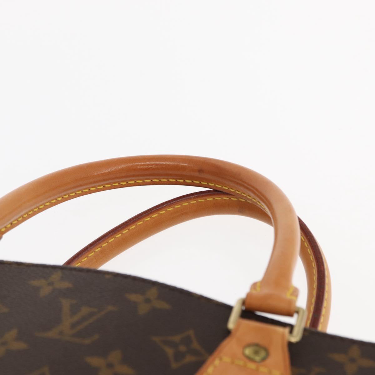 LOUIS VUITTON Monogram Sac Plat Hand Bag M51140 LV Auth BA9116